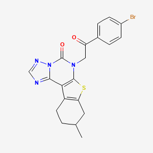 6-[2-(4-bromophenyl)-2-oxoethyl]-9-methyl-8,9,10,11-tetrahydro[1]benzothieno[3,2-e][1,2,4]triazolo[1,5-c]pyrimidin-5(6H)-one