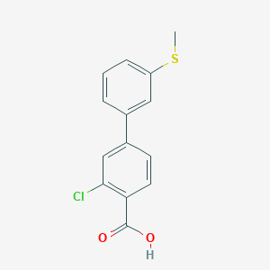 molecular formula C14H11ClO2S B1148493 2-Chloro-4-(3-methylthiophenyl)benzoic acid CAS No. 1261944-08-4
