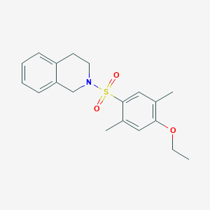 molecular formula C19H23NO3S B11484944 2-[(4-Ethoxy-2,5-dimethylphenyl)sulfonyl]-1,2,3,4-tetrahydroisoquinoline 