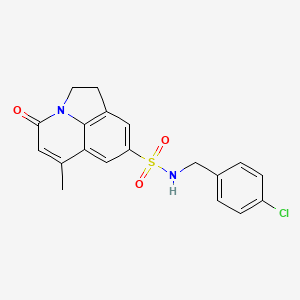 N-(4-chlorobenzyl)-6-methyl-4-oxo-1,2-dihydro-4H-pyrrolo[3,2,1-ij]quinoline-8-sulfonamide