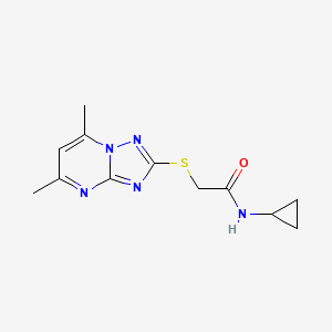 N-cyclopropyl-2-[(5,7-dimethyl[1,2,4]triazolo[1,5-a]pyrimidin-2-yl)sulfanyl]acetamide