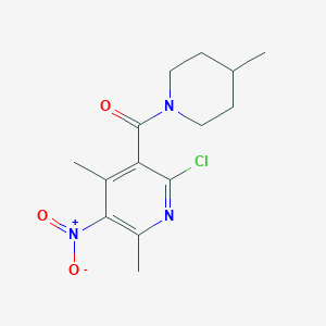 (2-Chloro-4,6-dimethyl-5-nitropyridin-3-yl)(4-methylpiperidin-1-yl)methanone