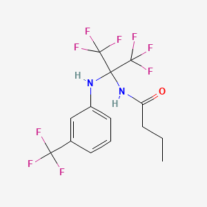 N-(1,1,1,3,3,3-hexafluoro-2-{[3-(trifluoromethyl)phenyl]amino}propan-2-yl)butanamide