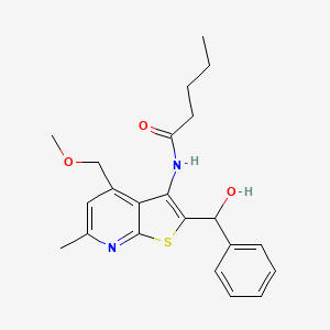 N-{2-[hydroxy(phenyl)methyl]-4-(methoxymethyl)-6-methylthieno[2,3-b]pyridin-3-yl}pentanamide