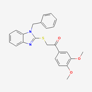 2-[(1-benzyl-1H-benzimidazol-2-yl)sulfanyl]-1-(3,4-dimethoxyphenyl)ethanone