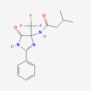 3-methyl-N-[5-oxo-2-phenyl-4-(trifluoromethyl)-4,5-dihydro-1H-imidazol-4-yl]butanamide