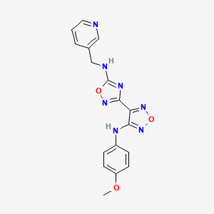 3-{4-[(4-methoxyphenyl)amino]-1,2,5-oxadiazol-3-yl}-N-(pyridin-3-ylmethyl)-1,2,4-oxadiazol-5-amine