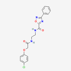 N-(2-{[(4-chlorophenoxy)acetyl]amino}ethyl)-3-phenyl-1,2,4-oxadiazole-5-carboxamide