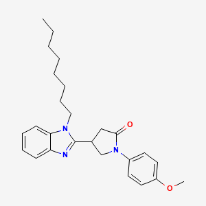 1-(4-methoxyphenyl)-4-(1-octyl-1H-benzimidazol-2-yl)pyrrolidin-2-one