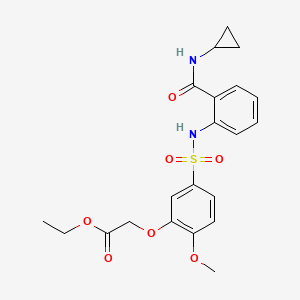 Ethyl (5-{[2-(cyclopropylcarbamoyl)phenyl]sulfamoyl}-2-methoxyphenoxy)acetate