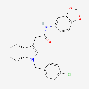 N-(1,3-benzodioxol-5-yl)-2-[1-(4-chlorobenzyl)-1H-indol-3-yl]acetamide