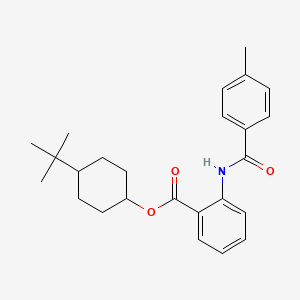 4-Tert-butylcyclohexyl 2-{[(4-methylphenyl)carbonyl]amino}benzoate