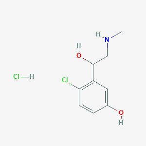 molecular formula C9H13Cl2NO2 B1148517 4-Chloro-3-[1-hydroxy-2-(methylamino)ethyl]phenol hydrochloride CAS No. 2059975-38-9