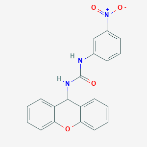 molecular formula C20H15N3O4 B11485176 1-(3-nitrophenyl)-3-(9H-xanthen-9-yl)urea 