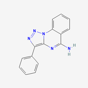 molecular formula C15H11N5 B11485183 [1,2,3]Triazolo[1,5-a]quinazolin-5-amine, 3-phenyl- 