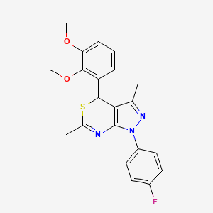 4-(2,3-Dimethoxyphenyl)-1-(4-fluorophenyl)-3,6-dimethyl-1,4-dihydropyrazolo[3,4-d][1,3]thiazine