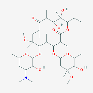 molecular formula C38H69NO14 B1148520 hydro-2H-pyran-2-yl]oxy}-7-methoxy-3,5,7,9,11,13-hexame CAS No. 116836-41-0