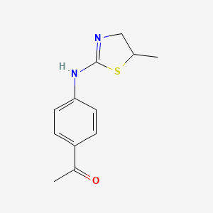 1-{4-[(5-Methyl-4,5-dihydro-1,3-thiazol-2-yl)amino]phenyl}ethanone