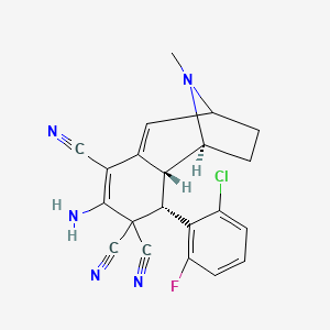 (4S,4aR,5S,8R)-2-amino-4-(2-chloro-6-fluorophenyl)-10-methyl-4,4a,5,6,7,8-hexahydro-3H-5,8-epiminobenzo[7]annulene-1,3,3-tricarbonitrile