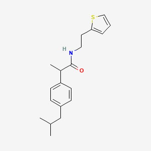 2-[4-(2-methylpropyl)phenyl]-N-[2-(thiophen-2-yl)ethyl]propanamide