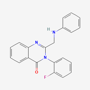 molecular formula C21H16FN3O B11485267 3-(2-fluorophenyl)-2-[(phenylamino)methyl]quinazolin-4(3H)-one 