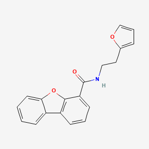 molecular formula C19H15NO3 B11485279 Benzo[b]benzofuran-4-carboxamide, N-[2-(2-furanyl)ethyl]- 