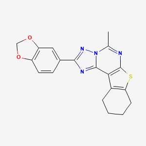 2-(1,3-Benzodioxol-5-yl)-5-methyl-8,9,10,11-tetrahydro[1]benzothieno[3,2-e][1,2,4]triazolo[1,5-c]pyrimidine