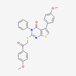 5-(4-methoxyphenyl)-2-{[2-(4-methoxyphenyl)-2-oxoethyl]sulfanyl}-3-phenylthieno[2,3-d]pyrimidin-4(3H)-one