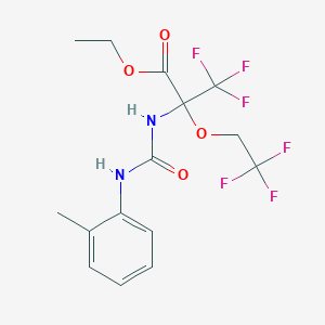 ethyl 3,3,3-trifluoro-N-[(2-methylphenyl)carbamoyl]-2-(2,2,2-trifluoroethoxy)alaninate