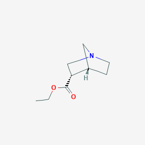 molecular formula C9H15NO2 B1148536 (3S,4R)-1-Azabicyclo[2.2.1]heptane-3-carboxylic acid ethyl ester CAS No. 133366-43-5