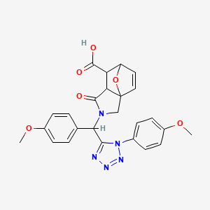 2-{(4-methoxyphenyl)[1-(4-methoxyphenyl)-1H-tetrazol-5-yl]methyl}-1-oxo-1,2,3,6,7,7a-hexahydro-3a,6-epoxyisoindole-7-carboxylic acid