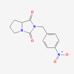 2-(4-nitrobenzyl)tetrahydro-1H-pyrrolo[1,2-c]imidazole-1,3(2H)-dione