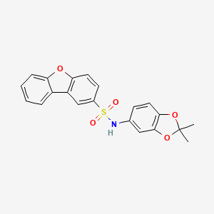 N-(2,2-dimethyl-1,3-benzodioxol-5-yl)dibenzo[b,d]furan-2-sulfonamide