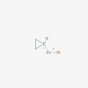 molecular formula C3H5BrZn B1148539 Cyclopropylzinc bromide, 0.50 M in THF CAS No. 126403-68-7