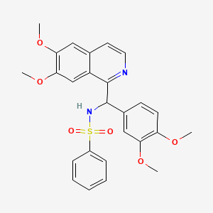 N-[(6,7-dimethoxyisoquinolin-1-yl)(3,4-dimethoxyphenyl)methyl]benzenesulfonamide