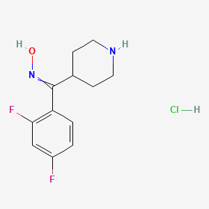 B1148542 (2,4-Difluorophenyl)(piperidin-4-yl)methanone oxime hydrochloride CAS No. 135634-18-3