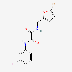 molecular formula C13H10BrFN2O3 B11485422 N-[(5-bromofuran-2-yl)methyl]-N'-(3-fluorophenyl)ethanediamide 