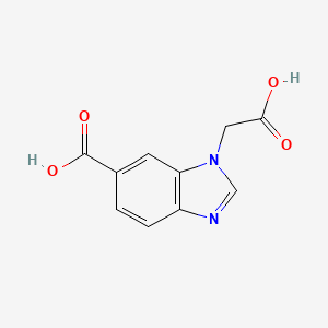 molecular formula C10H8N2O4 B11485446 1-(carboxymethyl)-1H-benzimidazole-6-carboxylic acid 