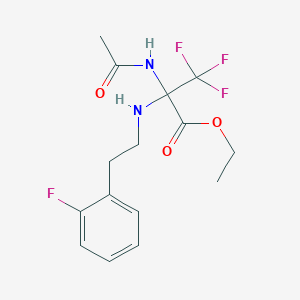 Ethyl 2-acetamido-3,3,3-trifluoro-2-[2-(2-fluorophenyl)ethylamino]propanoate