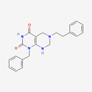 Pyrimido[4,5-d]pyrimidine-2,4(1H,3H)-dione, 5,6,7,8-tetrahydro-6-(2-phenylethyl)-1-(phenylmethyl)-