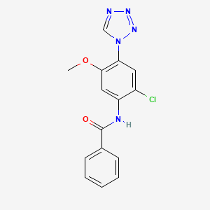 N-[2-chloro-5-methoxy-4-(1H-tetrazol-1-yl)phenyl]benzamide