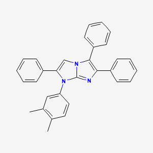 molecular formula C31H25N3 B11485477 1-(3,4-dimethylphenyl)-2,5,6-triphenyl-1H-imidazo[1,2-a]imidazole 