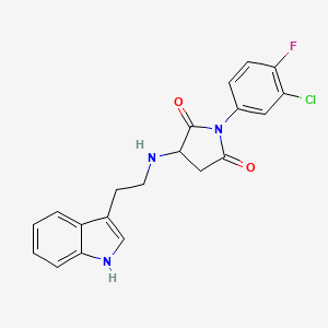 1-(3-chloro-4-fluorophenyl)-3-{[2-(1H-indol-3-yl)ethyl]amino}pyrrolidine-2,5-dione