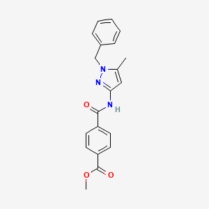 methyl 4-[(1-benzyl-5-methyl-1H-pyrazol-3-yl)carbamoyl]benzoate