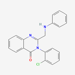 molecular formula C21H16ClN3O B11485499 3-(2-chlorophenyl)-2-[(phenylamino)methyl]quinazolin-4(3H)-one 