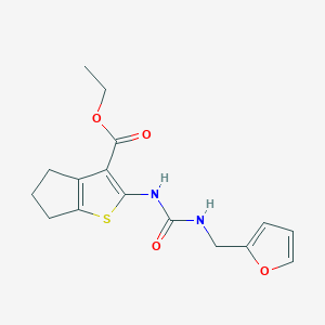 ethyl 2-{[(furan-2-ylmethyl)carbamoyl]amino}-5,6-dihydro-4H-cyclopenta[b]thiophene-3-carboxylate