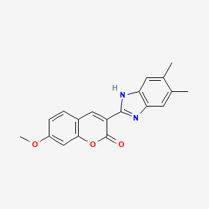 3-(5,6-dimethyl-1H-benzimidazol-2-yl)-7-methoxy-2H-chromen-2-one