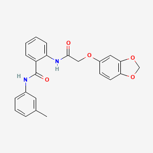 2-{[(1,3-benzodioxol-5-yloxy)acetyl]amino}-N-(3-methylphenyl)benzamide