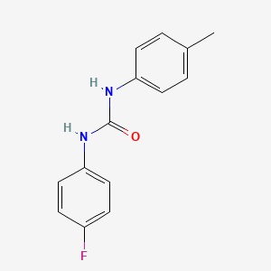 molecular formula C14H13FN2O B11485561 1-(4-Fluorophenyl)-3-(4-methylphenyl)urea 