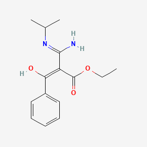 ethyl (2E)-3-amino-2-(phenylcarbonyl)-3-(propan-2-ylamino)prop-2-enoate